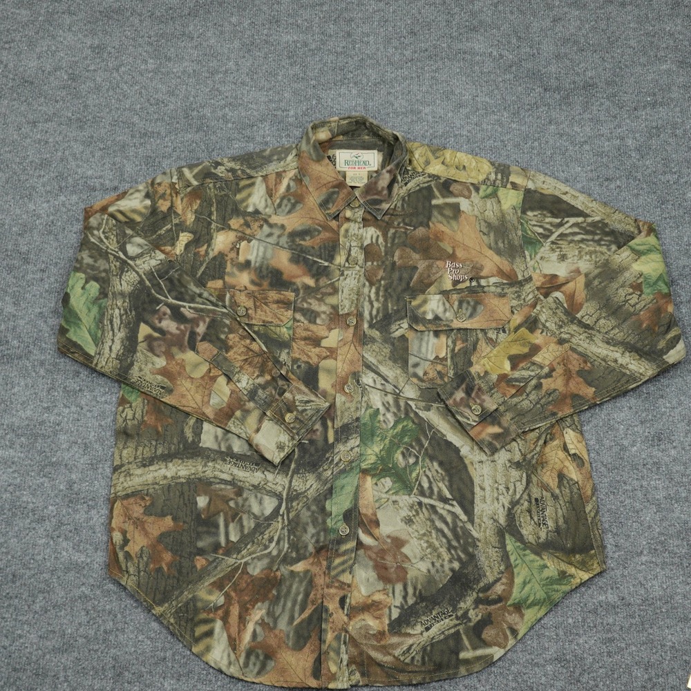 Vintage RedHead Shirt Women Large Camouflage Advantage Timber Bass Pro Shops